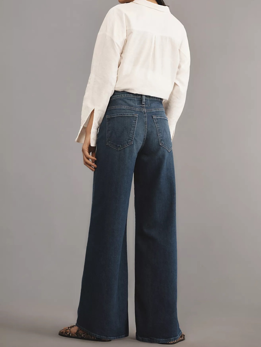MOTHER Lil Ditcher Roller Sneak Jeans in Cannonball 29